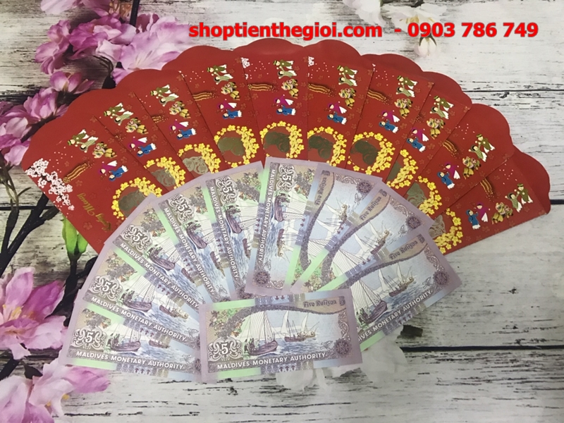 Combo 5 tờ tiền thuận buồm xuôi gió của Maldives